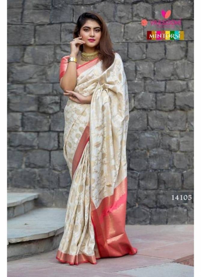 Varsiddhi Mintorsi Manikarnika Latest Exclusive Designer Banarasi Silk Weave Designer Pallu Festive Wear Saree Collection 